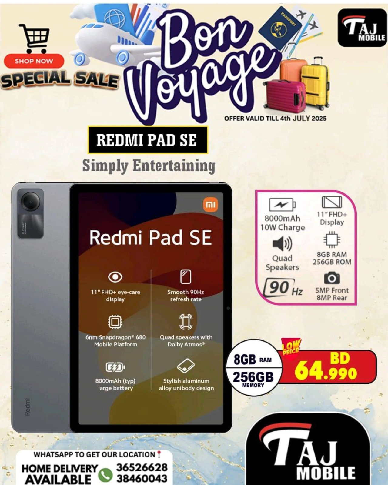 Page 54 |Bon Voyage offers at Taj Mobiles Bahrain