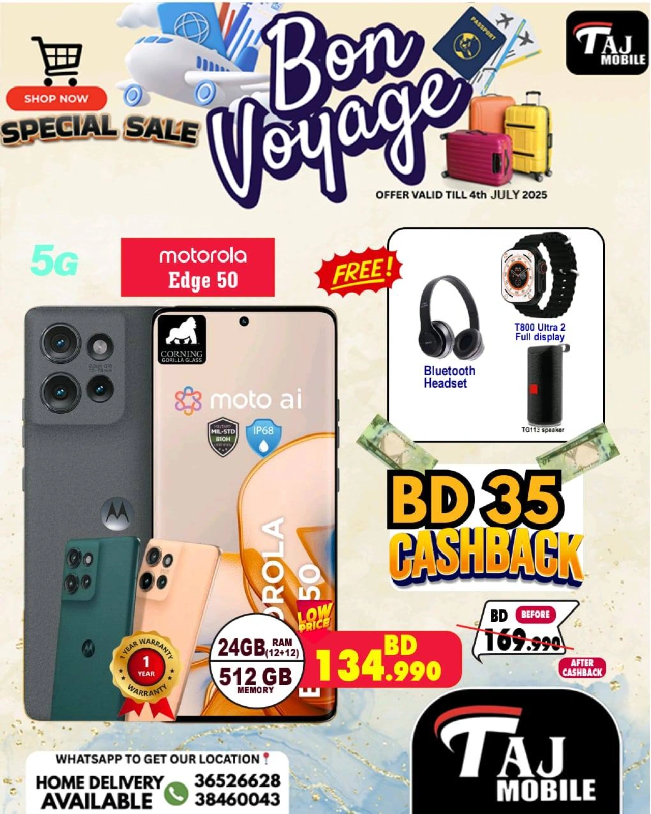Page 33 |Bon Voyage offers at Taj Mobiles Bahrain