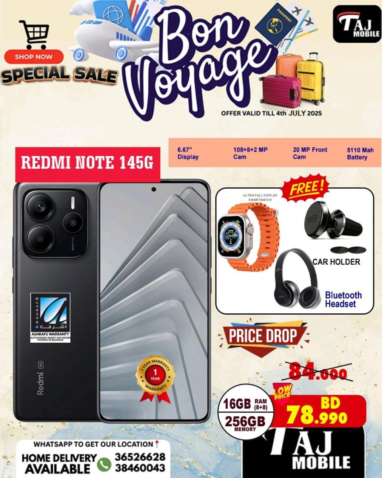 Page 23 |Bon Voyage offers at Taj Mobiles Bahrain