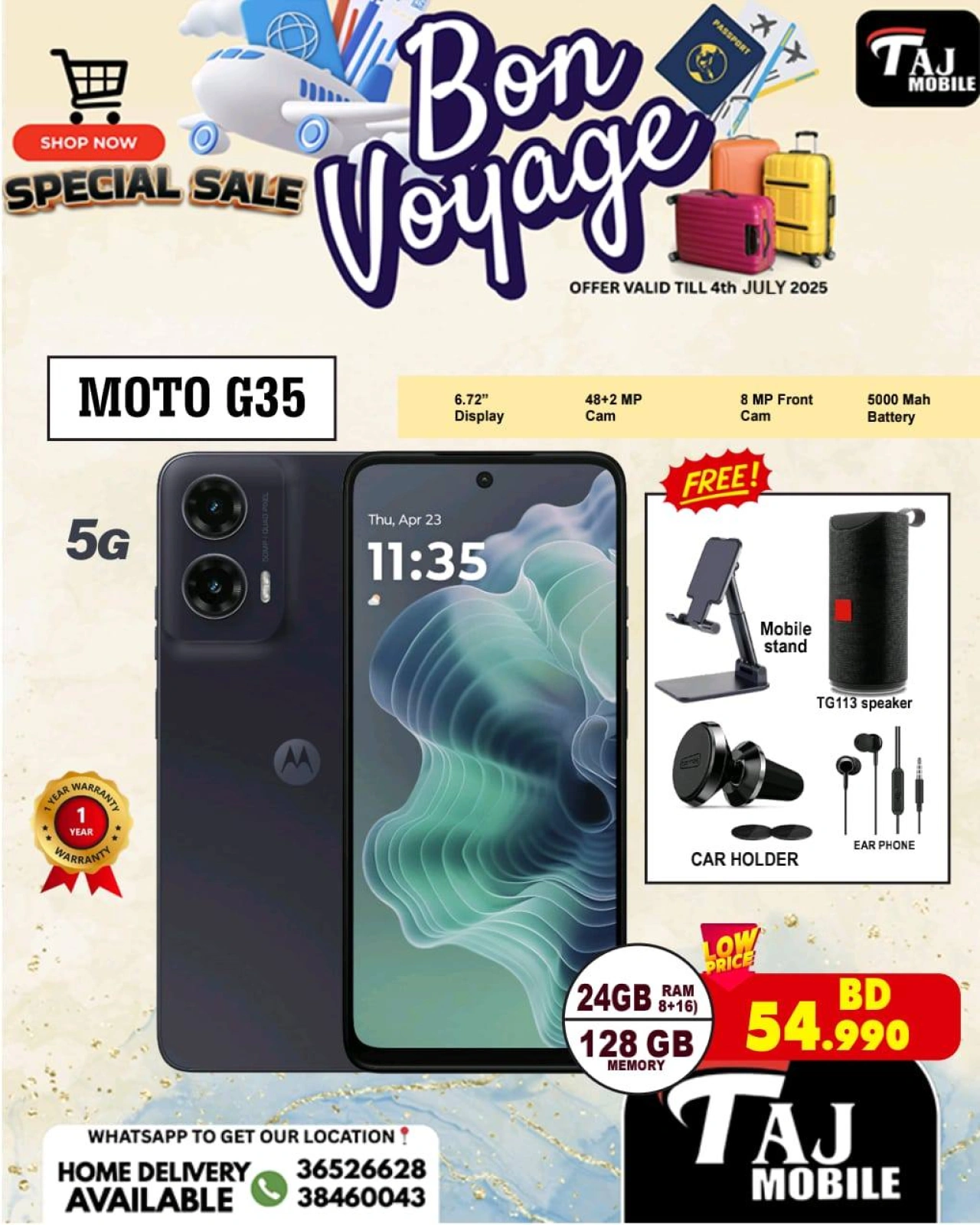 Page 34 |Bon Voyage offers at Taj Mobiles Bahrain