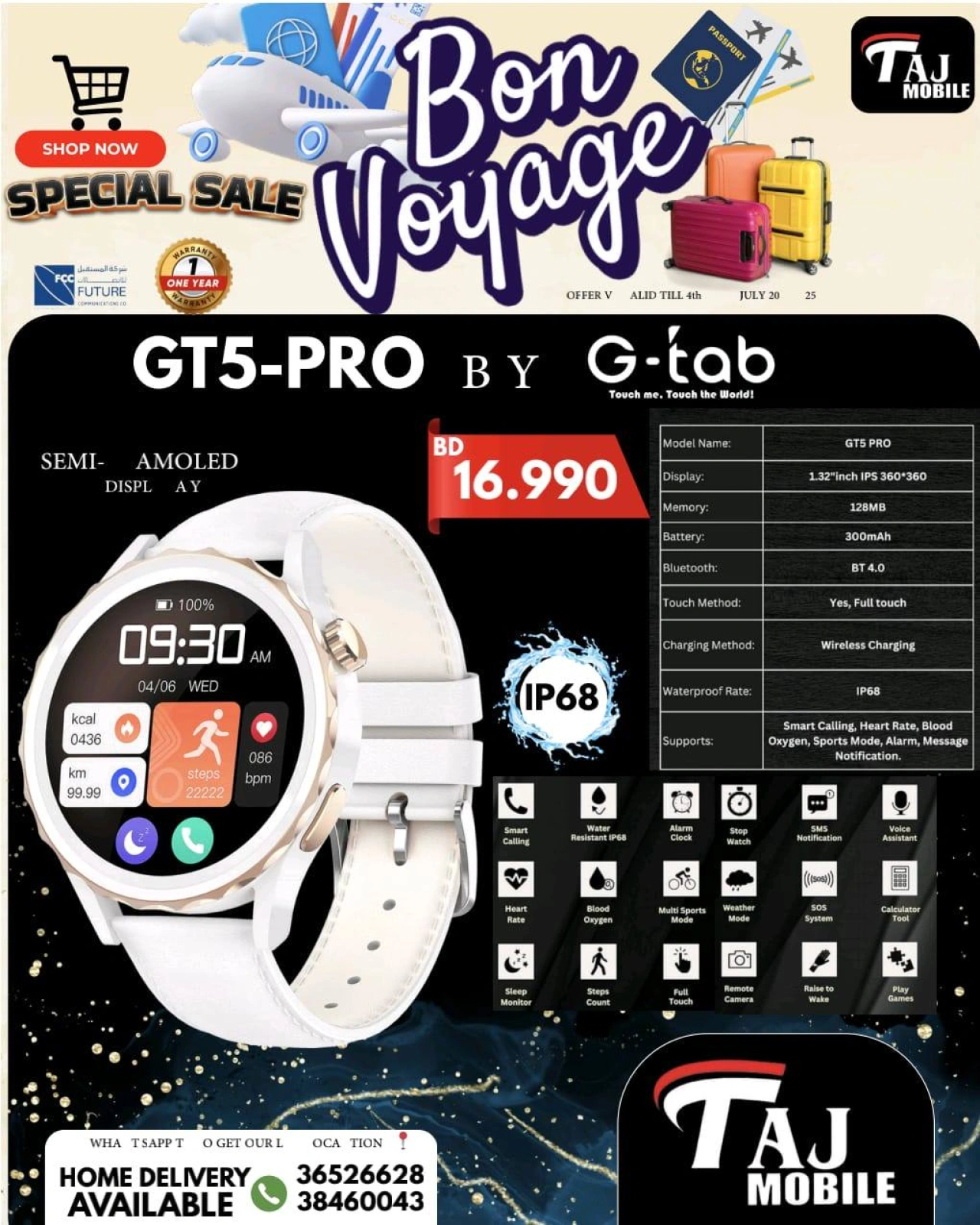 Page 60 |Bon Voyage offers at Taj Mobiles Bahrain