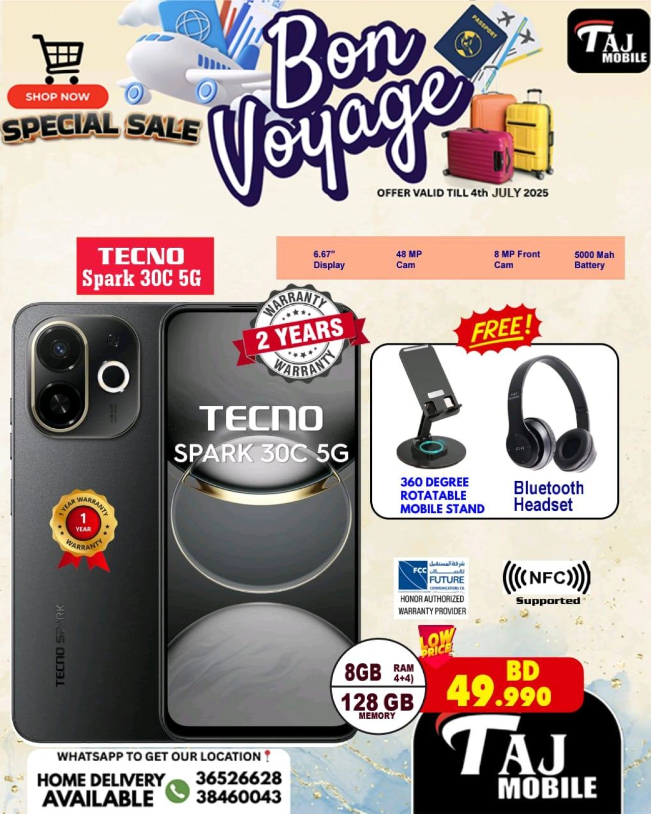 Page 44 |Bon Voyage offers at Taj Mobiles Bahrain