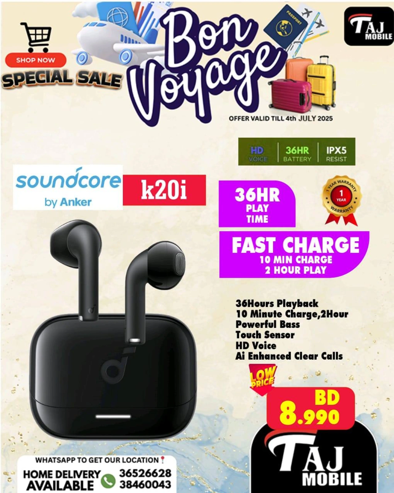 Page 62 |Bon Voyage offers at Taj Mobiles Bahrain