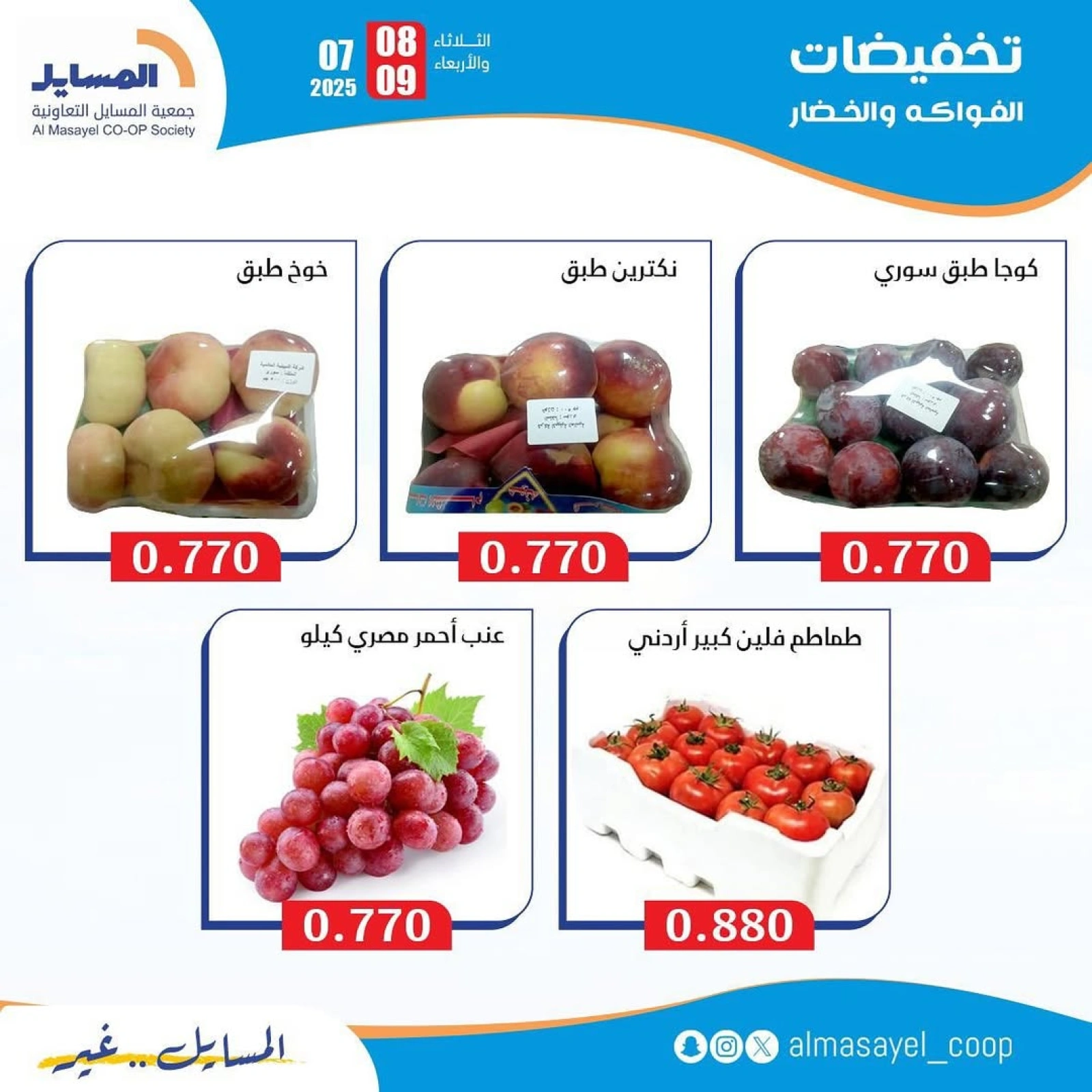 Page 6 |Vegetable and fruit offers at Al Masayel co-op Kuwait