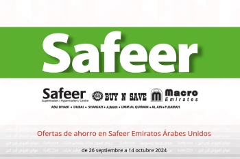 Ofertas de ahorro en Safeer Emiratos Árabes Unidos de 26 septiembre a 14 octubre