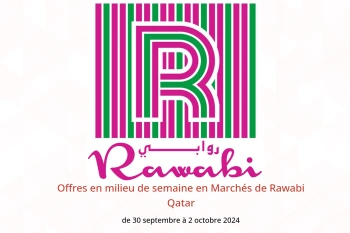 Offres en milieu de semaine en Marchés de Rawabi Qatar de 30 septembre à 2 octobre