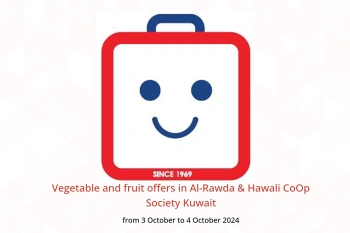 Vegetable and fruit offers in Al-Rawda & Hawali CoOp Society Kuwait from 3 to 4 October