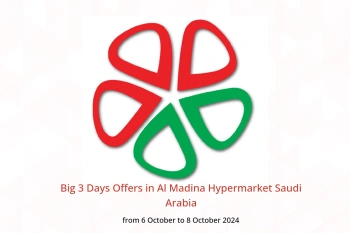 Big 3 Days Offers in Al Madina Hypermarket Saudi Arabia from 6 to 8 October