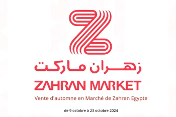 Vente d'automne en Marché de Zahran Egypte de 9 à 23 octobre