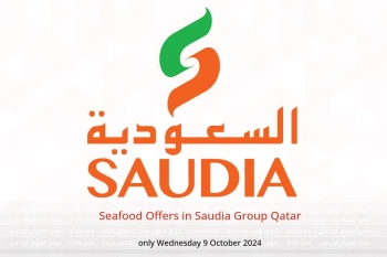 Seafood Offers in Saudia Group Qatar only Wednesday 9 October