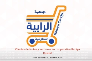 Ofertas de frutas y verduras en cooperativa Rabiya Kuwait de 9 a 10 octubre