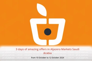 3 days of amazing offers in Aljazera Markets Saudi Arabia from 10 to 12 October