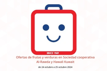 Ofertas de frutas y verduras en Sociedad cooperativa Al-Rawda y Hawali Kuwait de 24 a 25 octubre