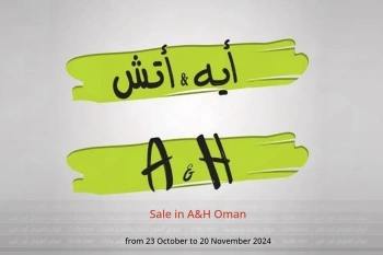 Sale in A&H Oman from 23 October to 20 November