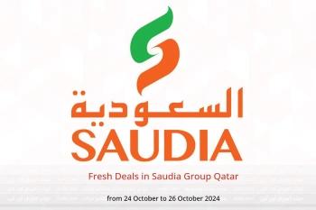 Fresh Deals in Saudia Group Qatar from 24 to 26 October