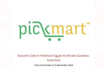 Autumn Sale in Pickmart  Al-Ahram Gardens  from 24 October to 5 November