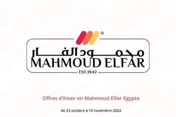 Offres d'hiver en Mahmoud Elfar Egypte de 23 octobre à 10 novembre