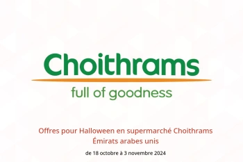 Offres pour Halloween en supermarché Choithrams Émirats arabes unis de 18 octobre à 3 novembre