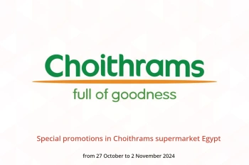 Special promotions in Choithrams supermarket Egypt from 27 October to 2 November