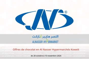 Offres de chocolat en Al Nasser Hypermarchés Koweït de 28 octobre à 10 novembre