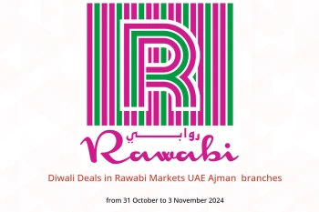 Diwali Deals in Rawabi Markets  Ajman  from 31 October to 3 November