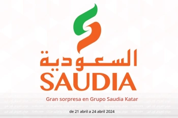 Gran sorpresa en Grupo Saudia Katar de 21 a 24 abril