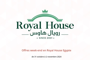 Offres week-end en Royal House Egypte de 31 octobre à 2 novembre