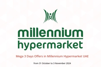 Mega 3 Days Offers in Millennium Hypermarket UAE from 31 October to 3 November