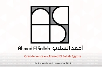 Grande vente en Ahmed El Sallab Egypte de 8 à 11 novembre