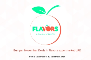 Bumper November Deals in Flavors supermarket UAE from 8 to 10 November