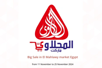 Big Sale in El Mahlawy market Egypt from 11 to 25 November