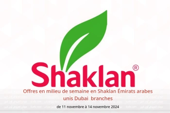 Offres en milieu de semaine en Shaklan  Dubai  de 11 à 14 novembre