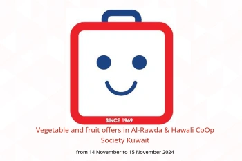 Vegetable and fruit offers in Al-Rawda & Hawali CoOp Society Kuwait from 14 to 15 November