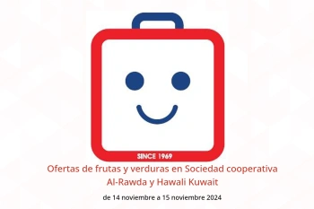 Ofertas de frutas y verduras en Sociedad cooperativa Al-Rawda y Hawali Kuwait de 14 a 15 noviembre