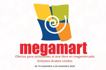 Ofertas para actividades al aire libre en megamercado Emiratos Árabes Unidos de 14 a 24 noviembre