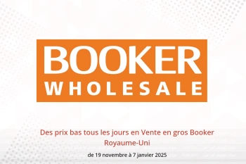 Des prix bas tous les jours en Vente en gros Booker Royaume-Uni de 19 novembre à 7 janvier