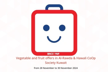 Vegetable and fruit offers in Al-Rawda & Hawali CoOp Society Kuwait from 28 to 30 November