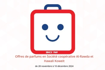 Offres de parfums en Société coopérative Al-Rawda et Hawali Koweït de 28 novembre à 10 décembre