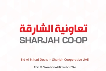 Eid Al Etihad Deals in Sharjah Cooperative UAE from 28 November to 8 December