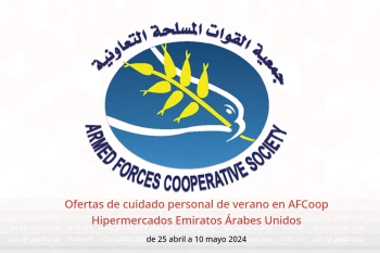 Ofertas de cuidado personal de verano en AFCoop Hipermercados Emiratos Árabes Unidos de 25 abril a 10 mayo