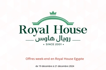 Offres week-end en Royal House Egypte de 19 à 21 décembre