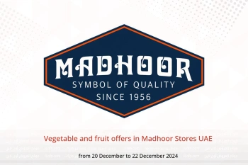 Vegetable and fruit offers in Madhoor Stores UAE from 20 to 22 December