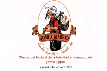 Ofertas del Festival de la Felicidad en mercado de gomla Egipto de 24 diciembre a 7 enero