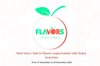 New Year's Sale in Flavors supermarket Dubai  from 27 to 29 December