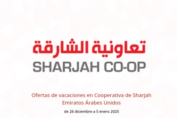 Ofertas de vacaciones en Cooperativa de Sharjah Emiratos Árabes Unidos de 26 diciembre a 5 enero