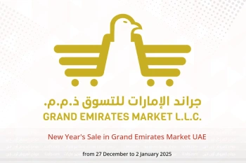 New Year's Sale in Grand Emirates Market UAE from 27 December to 2 January