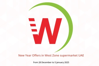 New Year Offers in West Zone supermarket UAE from 28 December to 5 January