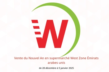 Vente du Nouvel An en supermarché West Zone Émirats arabes unis de 28 décembre à 5 janvier