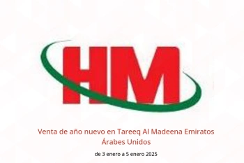 Venta de año nuevo en Tareeq Al Madeena Emiratos Árabes Unidos de 3 a 5 enero