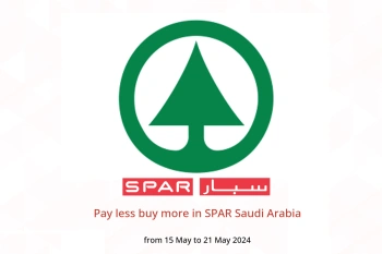 Pay less buy more in SPAR Saudi Arabia from 15 to 21 May